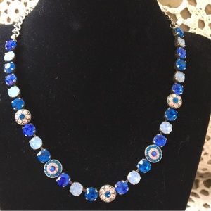 Good condition Mariana necklace with blue & pink stones